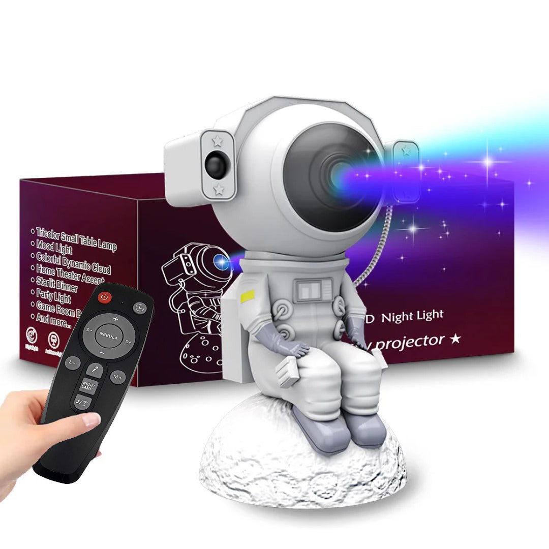 Astronaut Projektor - Stjärnhimmel med BT-högtalare & Månnattlampa
