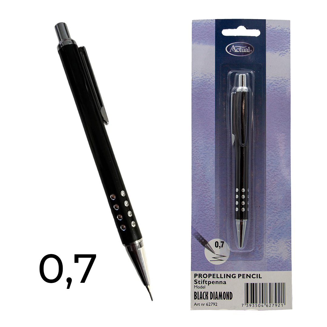 Actual Black Diamant - Mekanisk Penna 0,7 mm