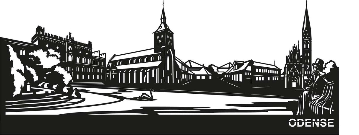 CITIZZ - Väggskyltar av städer - Odense 40 cm