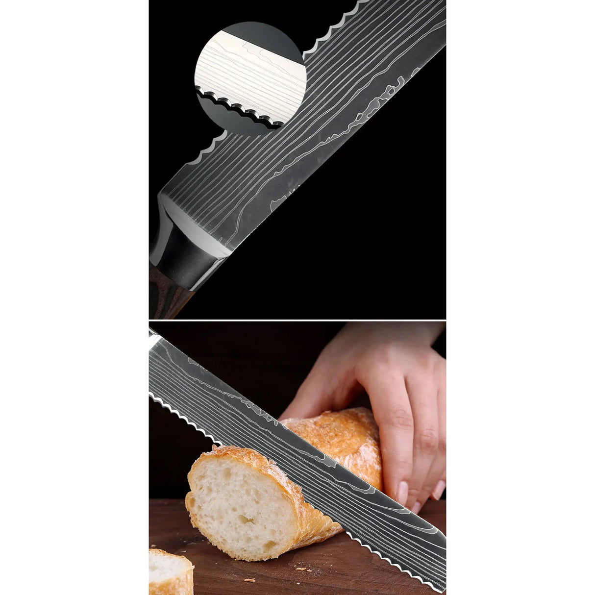 Damaskusmönstrat Knivset – 5 Knivar