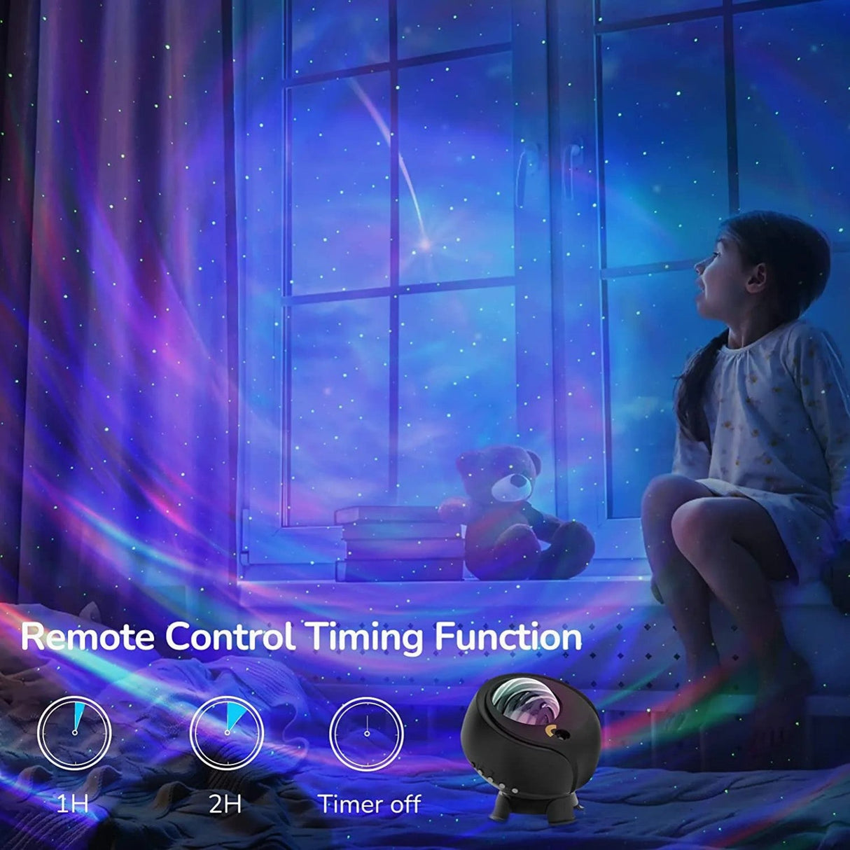 Galaxy Star Projektor - Lampa Med Högtalare & Bluetooth