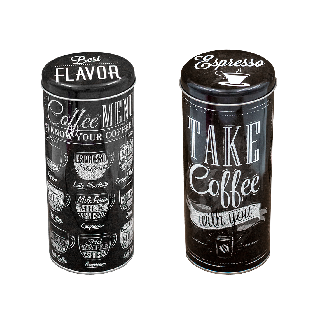Kaffe/Te Cylindrisk Burkförvaring
