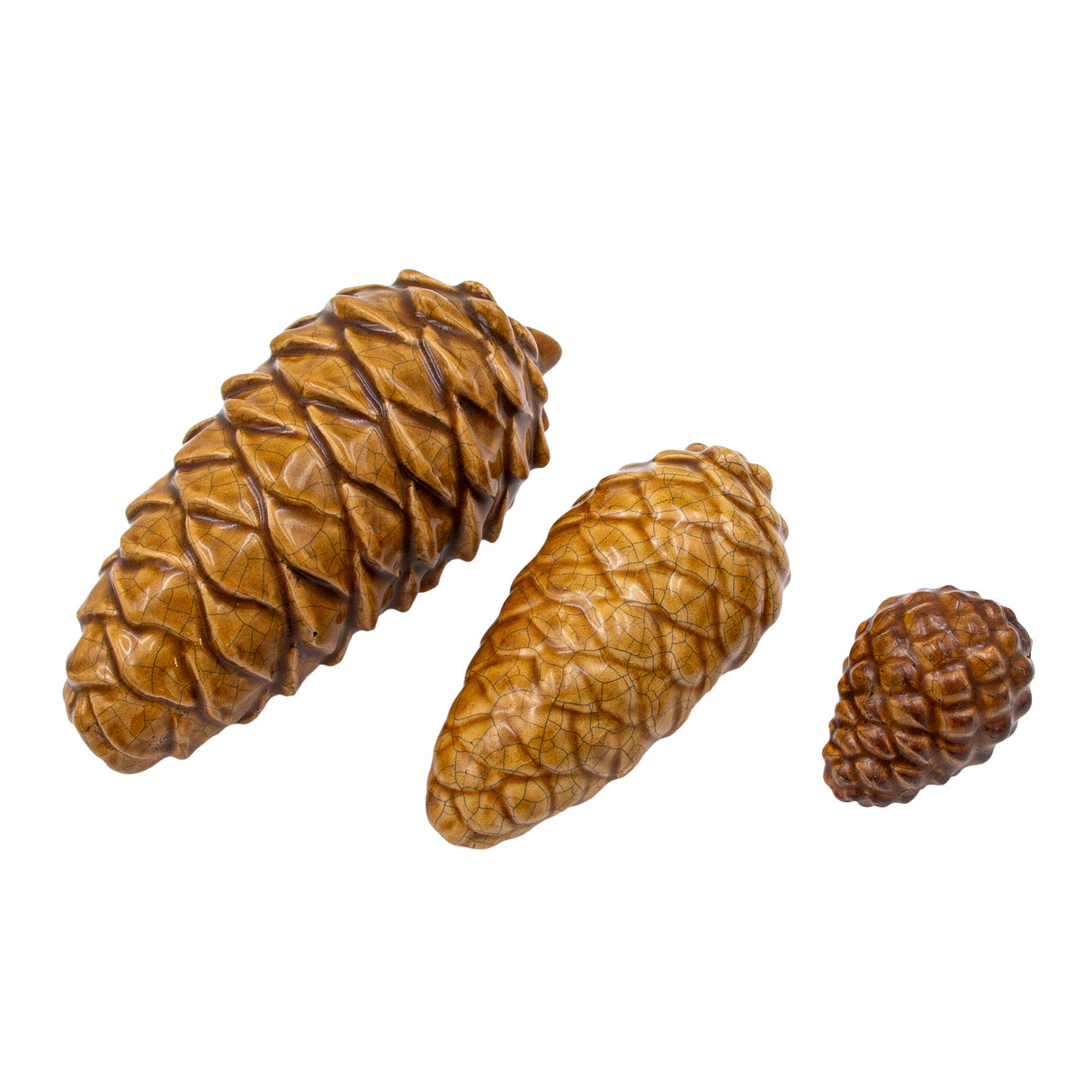 Grankottar i Keramik - Brun - 3 varianter