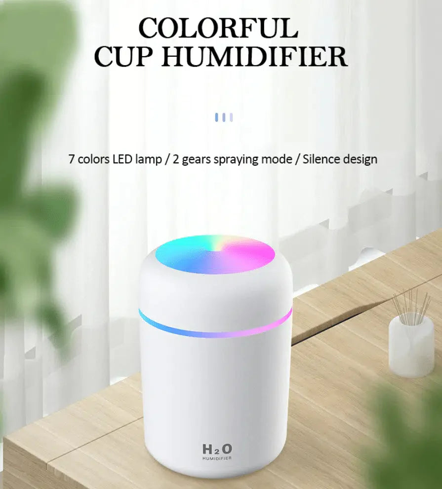 H2O - Humidifier/Luftfuktare med LED-Ljus - 2 varianter
