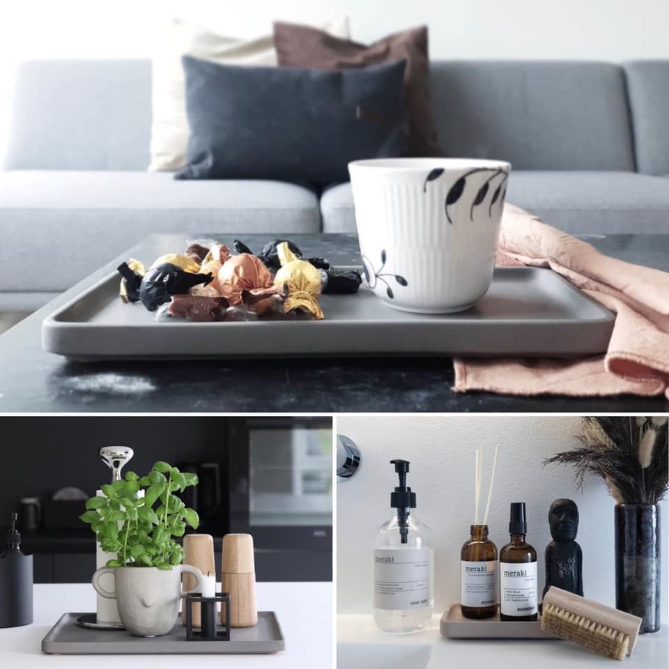 LIKEconcrete KARIN - Bricka i betong x-small - Vit