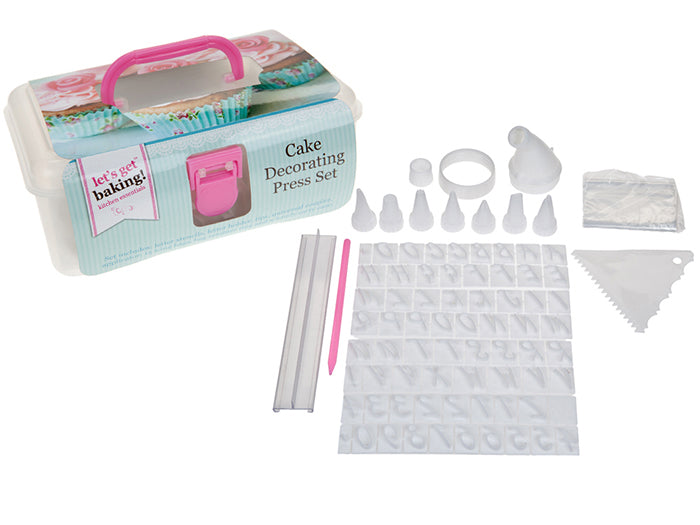 Lets Get Baking - Tårtdekorationsset - Rosa - 96 delar