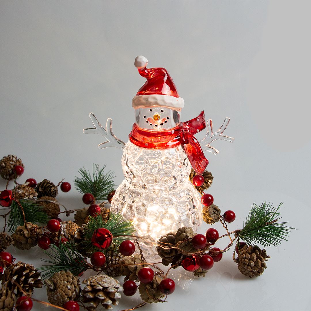 Glödande Snögubbe - 2 varianter - 22,5 cm