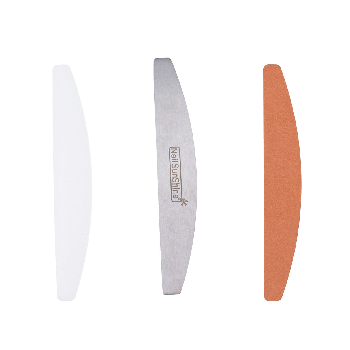 NailSunshine - Nagelfil Set med 1 Rostfri Stålplatta & 10 Utbytbara Ark