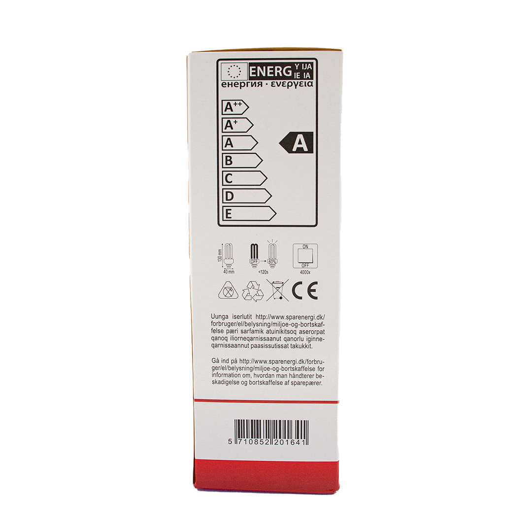 LED E27 - Energisparlampa 9 watt 430 lumen
