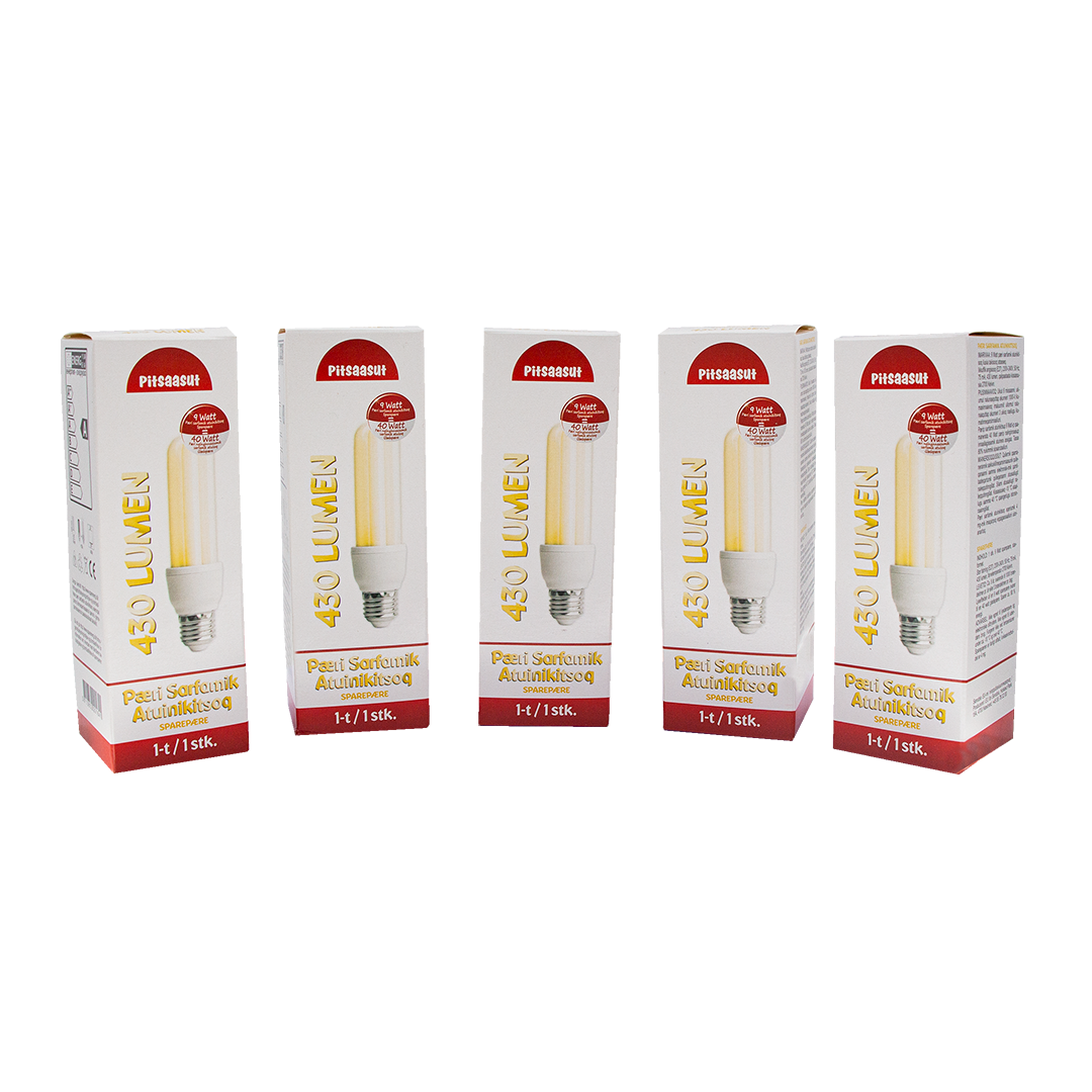 LED E27 - Energisparlampa 9 watt 430 lumen