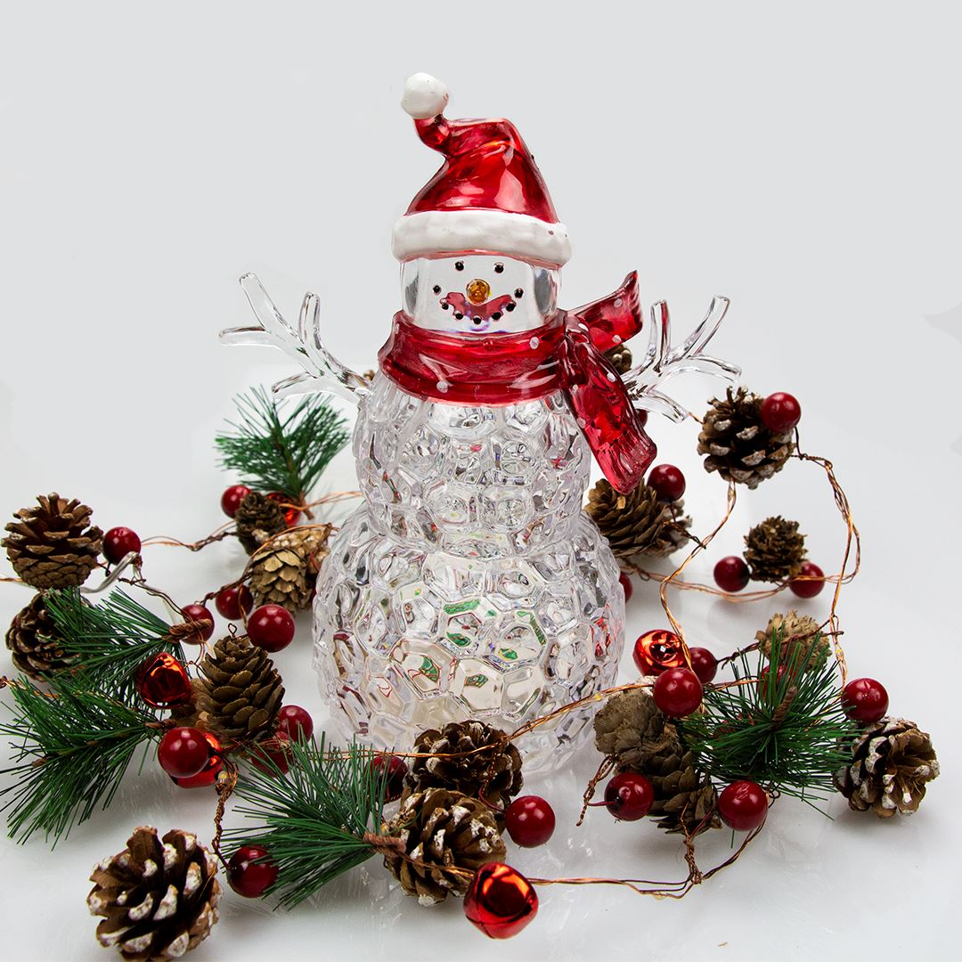 Glödande Snögubbe - 2 varianter - 22,5 cm