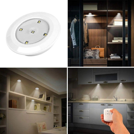 Trådlösa LED-spots med Fjärrkontroll - 3 st
