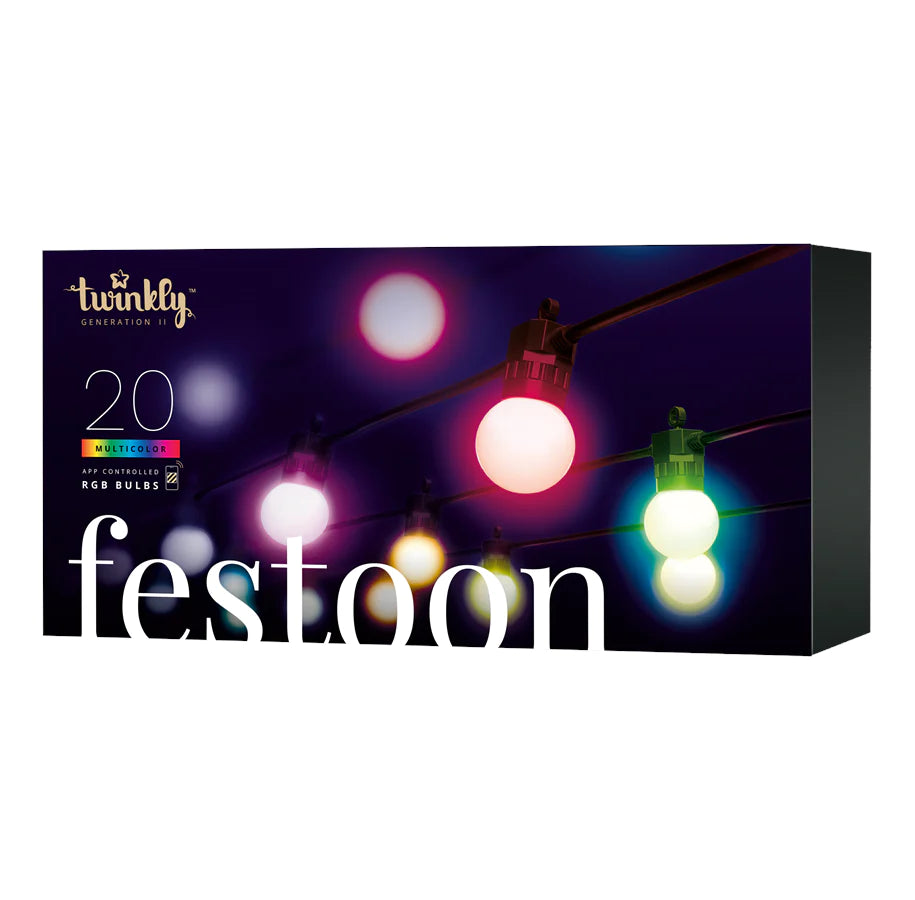 Twinkly Festoon – Ljuskedja på 10 meter & 20 LED-lampor