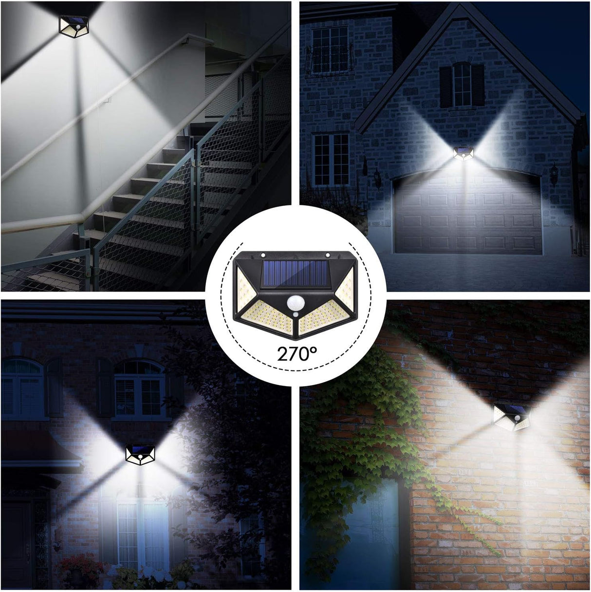 LED Solar Lamp - Trådlös LED Utomhus Vägglampa med Sensor