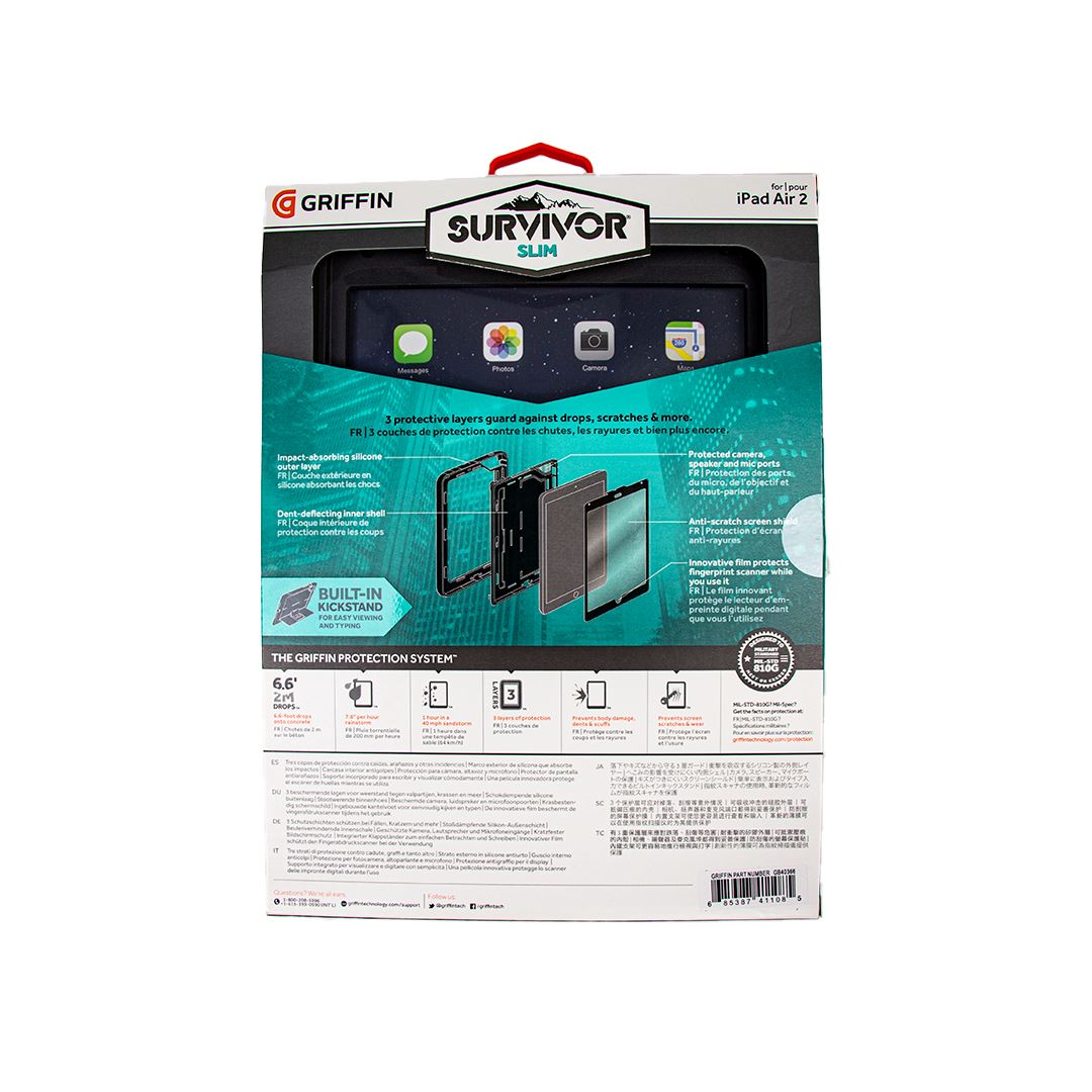 Griffin Survivor Slim iPad Cover - Flera Storlekar