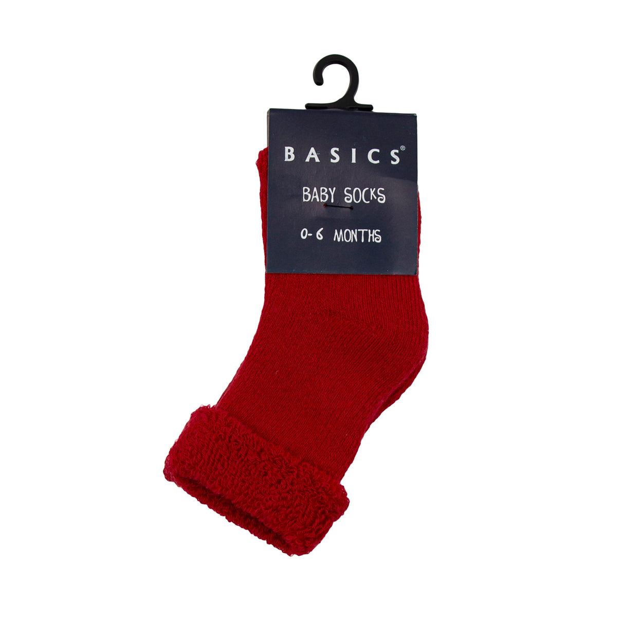 Basics - Baby Socks - Barnstrumpor 0-6 månader - Röd