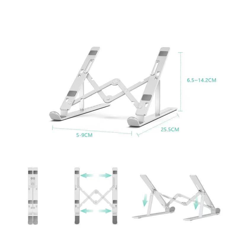 Justerbart Stativ för Bärbar Dator/Mobil/Surfplatta med Flera Vinklar