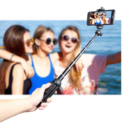 Tripod Selfie Stick Stativ - 2-i-1 med Fjärrutlösning