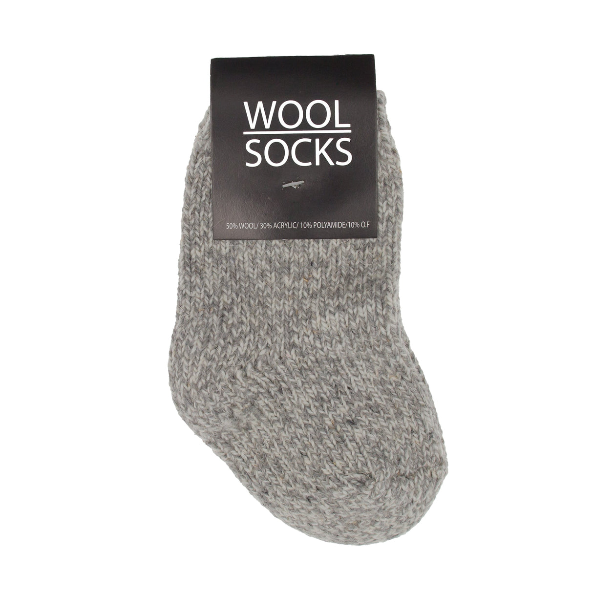 Wool Socks - Ullstrumpor Bred modell - Grå/Vit Stl 28-35