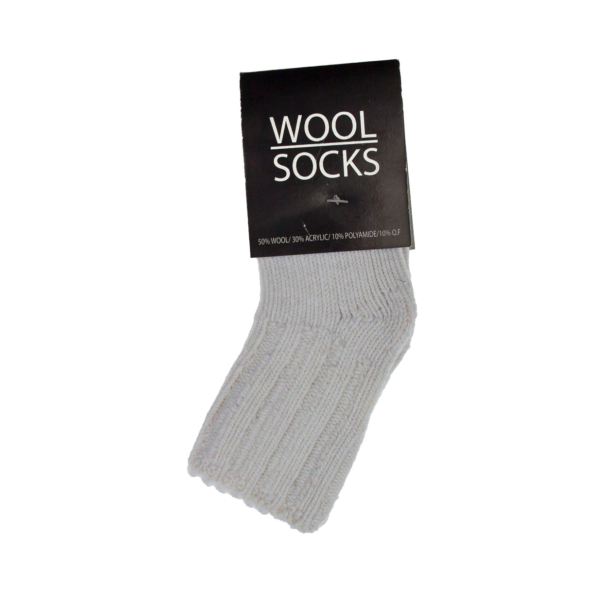 Wool Socks - Ullstrumpor - Vit Stl 23-27
