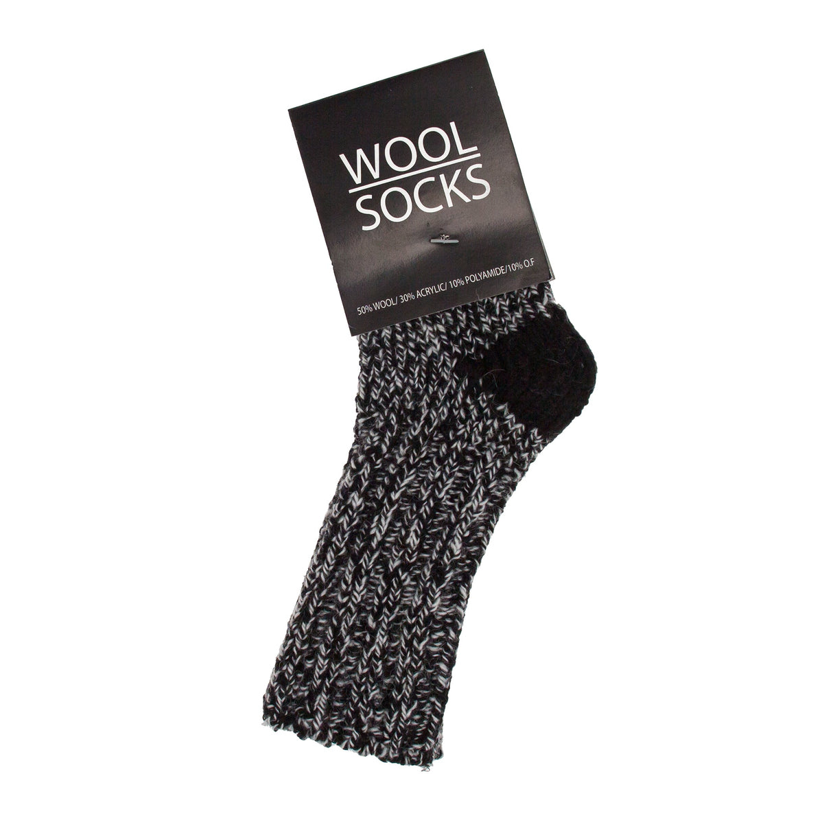 Wool Socks - Ullstrumpor - Svart/Vit Stl 23-27